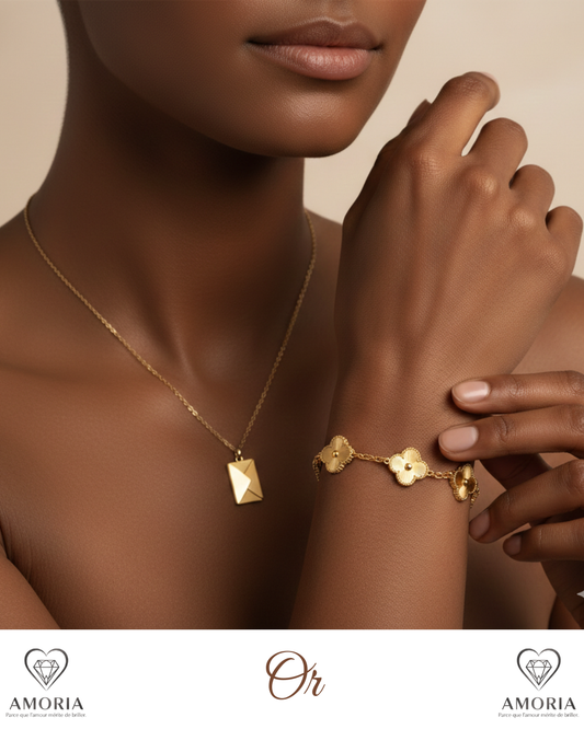 Collier "Love You" Enveloppe d'amour